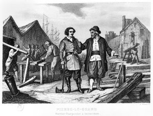El Zar Pedro I (1672-1725) como carpintero naval en Ámsterdam de Henry Emy